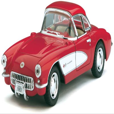 12 pcs in Box: 5" 1957 Chevy Corvette Hard Top 1:34 Scale (Black/Blue/Red/White)
