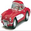12 pcs in Box: 5" 1957 Chevy Corvette Hard Top 1:34 Scale (Black/Blue/Red/White) view 1