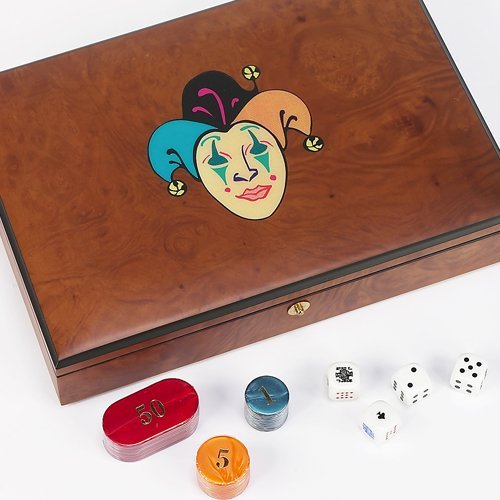 Bello Games Collezioni - Marsala Poker Chips and Card Set from Italy