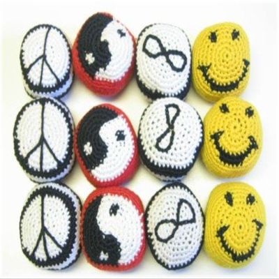 24 Woven Design Hacky Sacks (Receive 24 Per Order)