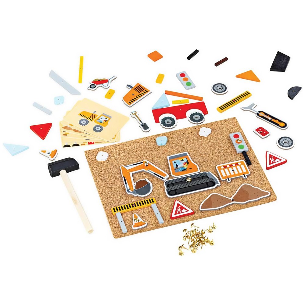 Bigjigs Toys, Deluxe Pin-a-Shape (Construction), Tap Tap Art Board Set