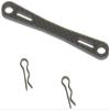 Square Carbon Body Mount Support (Pitch 2.8 inches (70 mm), Tamiya Universal TGE-14B view 1
