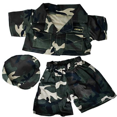 Army Green Outfit with Hat Fits Most 8"-10" Webkinz, Shining Star and 8"-10" Make Your Own Stuffed Animals and