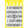 Giant Print Bingo Card- Yellow view 1