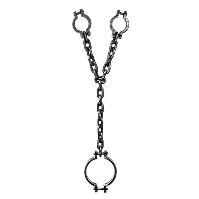 Boland 00614 Prisoner Shackle for Hands and Neck Approx. 100 cm Prisoner Accessory or Decoration for Halloween, Scary Party, Carnival, Theme Party
