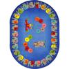 Joy Carpets Educational Circus Elephant Parade Kids Rug Rug Size: Oval 7'8" x 10'9" view 1