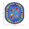 Joy Carpets Educational Circus Elephant Parade Kids Rug Rug Size: Oval 7'8" x 10'9" view 2