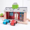 Bigjigs Rail Wooden Train Station | Accessories for Wood Railway Track Set | Toy Engine Parking Playset | Fun Gifts for 3+ Year Old Children | Kids Montessori Learning Tool view 2