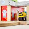 Bigjigs Rail Wooden Train Station | Accessories for Wood Railway Track Set | Toy Engine Parking Playset | Fun Gifts for 3+ Year Old Children | Kids Montessori Learning Tool view 4