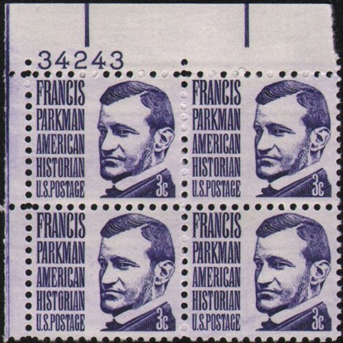1967 FRANCIS PARKMAN ~ HISTORIAN #1281 Plate Block of 4 x 3 cents US Postage Stamps