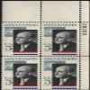 ADLAI STEVENSON ~ PRESIDENTIAL CANDIDATE #1275 Plate Block of 4 x 5 US Postage Stamps view 1