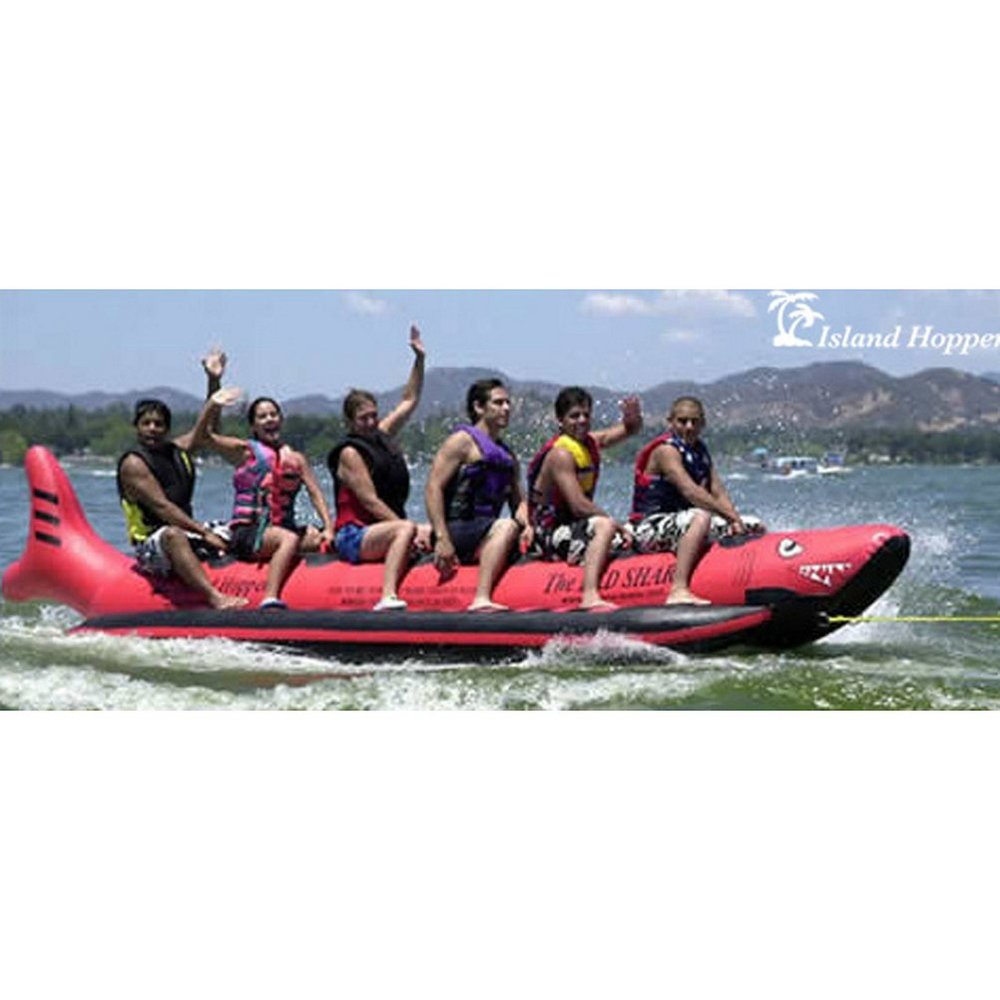 Red Shark 6-Passenger Inline Commercial Banana Boat from Island Hopper