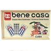 Bene Casa - Cuban Flag Double Nines Dominoes Set - 2-10 Players - Wooden Box with 55 Dominos view 1