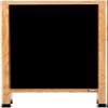 A Frame Sidewalk Board with Black Acrylic Size & Frame: 18" W & Oak Frame view 2