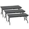 Set of 3 Black Breakable Tables for Wrestling Action Figures view 1
