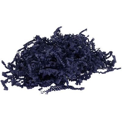 JAM PAPER Crinkle Cut Shred Tissue Paper - Navy Blue - 20 lb/box