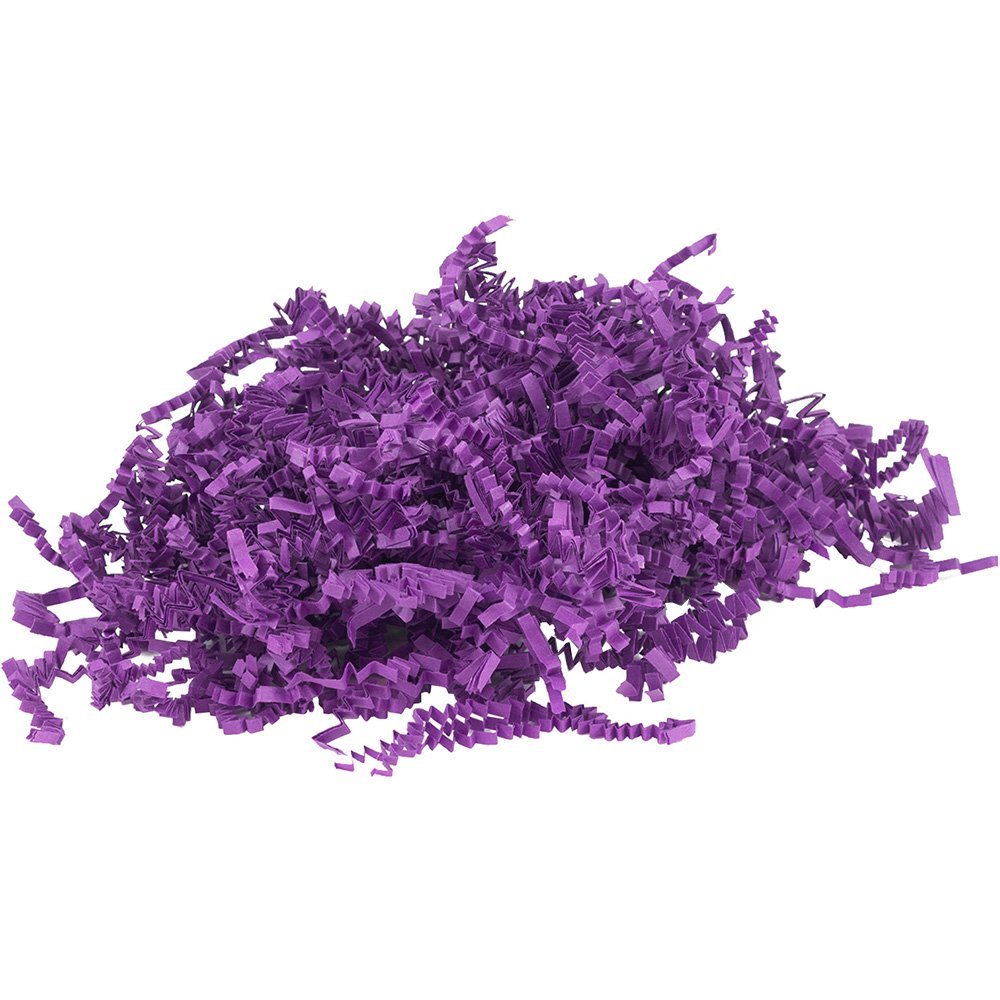 JAM PAPER Crinkle Cut Shred Tissue Paper - Purple - 20 lb/box
