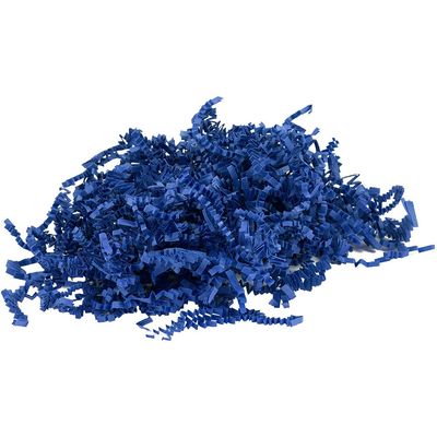 JAM PAPER Crinkle Cut Shred Tissue Paper - Presidential Blue - 40 lb/box