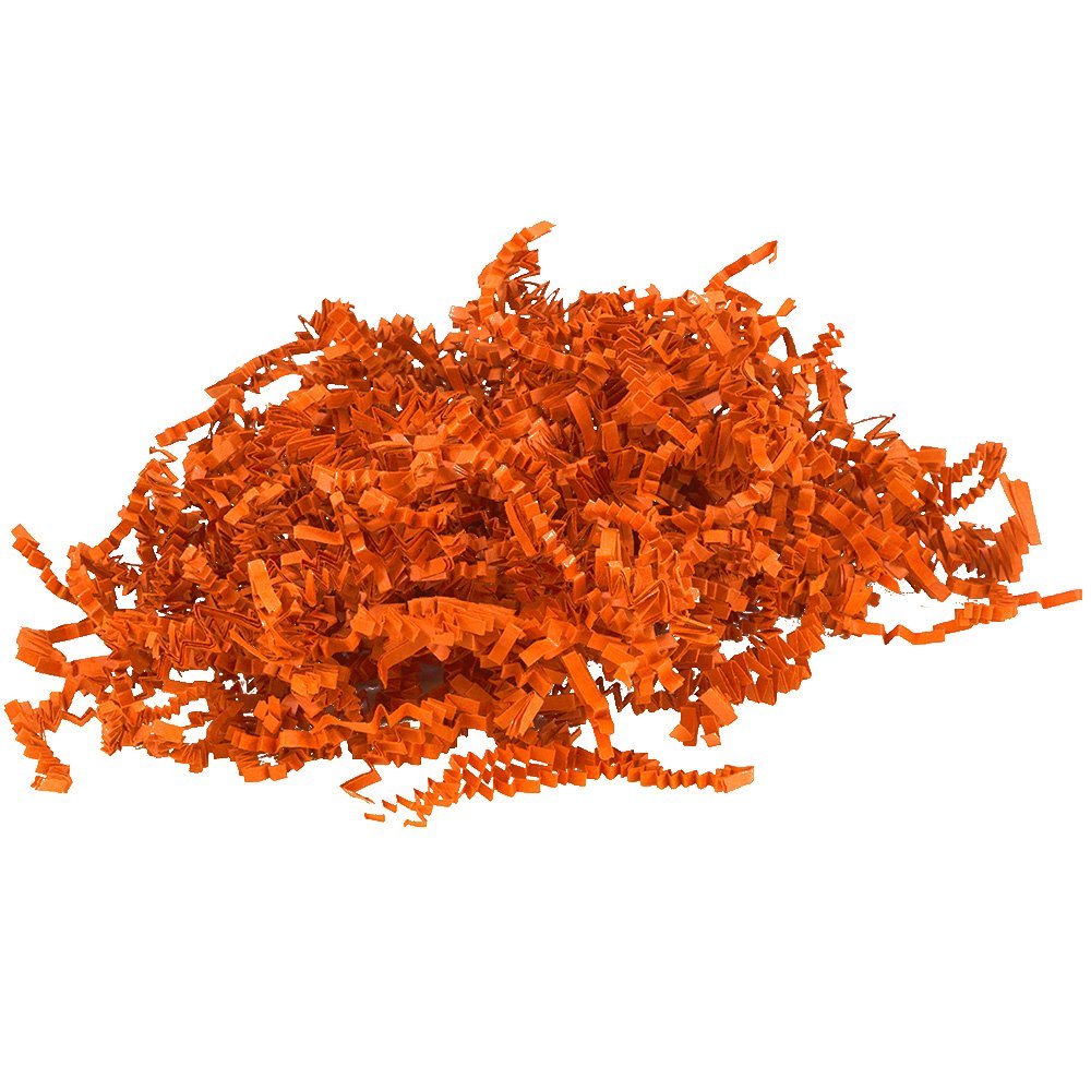 JAM PAPER Crinkle Cut Shred Tissue Paper - Orange - 20 lb/box