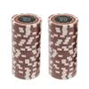 Brybelly Eclipse Poker Chips Heavyweight 14-gram Clay Composite - Pack of 50 ($0.25 Brown) view 2