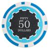 Brybelly Eclipse Poker Chips Heavyweight 14-gram Clay Composite - Pack of 50 ($50 Light Blue) view 1