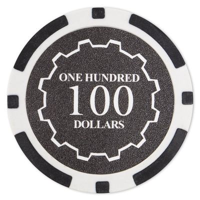 Brybelly Eclipse Poker Chips Heavyweight 14-gram Clay Composite - Pack of 50 ($100 Black)