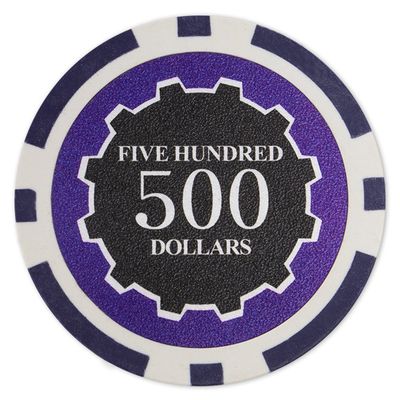 Brybelly Eclipse Poker Chips Heavyweight 14-gram Clay Composite - Pack of 50 ($500 Purple)
