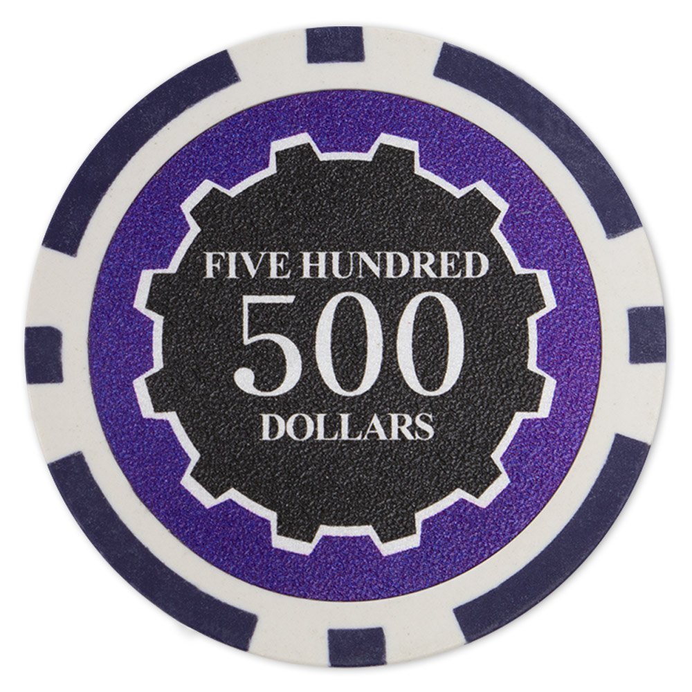 Brybelly Eclipse Poker Chips Heavyweight 14-gram Clay Composite - Pack of 50 ($500 Purple)