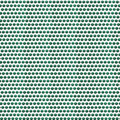 33 inch 07mm Round Metallic Dark Green Mardi Gras Beads - 6 Dozen (72 Necklaces)