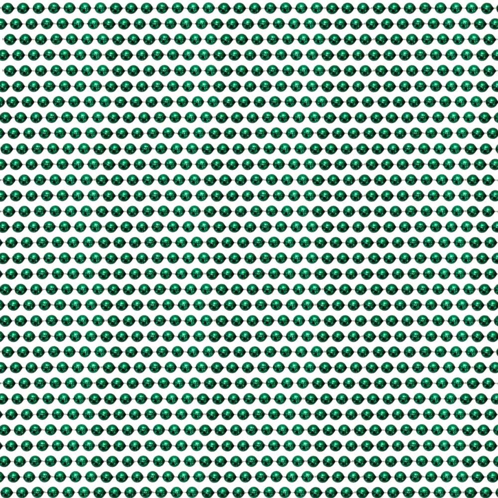 33 inch 07mm Round Metallic Dark Green Mardi Gras Beads - 6 Dozen (72 Necklaces)