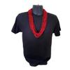 33 inch 07mm Round Red Mardi Gras Beads - 6 Dozen (72 Necklaces) view 3