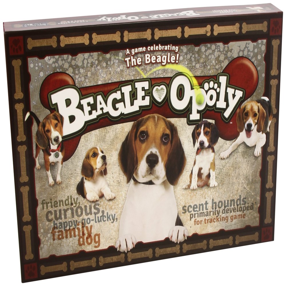 Late for The Sky Beagle-Opoly Board Game, Dog Lovers Family Game, 2-6 Players, Ages 8+, Opoly-Style Pet Theme, Traditional or One-Hour Variant