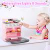 PLAY Toy Oven Kids Kitchen Playset, Kids Play Kitchen Set with 11 Accessories, Realistic Cooking Sounds  Lights, Pretend Play Oven Toddler Cooking Gift Set for Girls Boys Ages 3+ view 2
