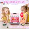 PLAY Toy Oven Kids Kitchen Playset, Kids Play Kitchen Set with 11 Accessories, Realistic Cooking Sounds  Lights, Pretend Play Oven Toddler Cooking Gift Set for Girls Boys Ages 3+ view 3