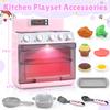 PLAY Toy Oven Kids Kitchen Playset, Kids Play Kitchen Set with 11 Accessories, Realistic Cooking Sounds  Lights, Pretend Play Oven Toddler Cooking Gift Set for Girls Boys Ages 3+ view 4