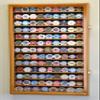 117 L Casino Chip Coin Display Case Cabinet Chips Holder Wall Rack 98% UV Lockable, Oak view 1