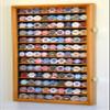 117 L Casino Chip Coin Display Case Cabinet Chips Holder Wall Rack 98% UV Lockable, Oak view 2
