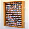 117 L Casino Chip Coin Display Case Cabinet Chips Holder Wall Rack 98% UV Lockable, Oak view 3