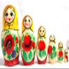 Golden Cockerel Nesting Doll with Yellow Scarf 6pc./5" view 1