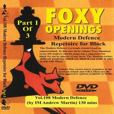 The Modern Defense Chess Opening Video, Part 1: Repertoire with 1...g6 DVD