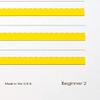 Abilitations Hi-Write Beginner Paper, Level 2, Pack of 100,89662,Yellow/White view 3