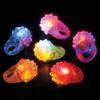 Light-Up Flashing Novelty Rings Club Rave Birthday Party Favors Jelly LED Glow-In-The-Dark Neon Bag Stuffers Colorful Rubber Rings, Multi-Color Berry (1 Ring) view 1