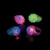 Light-Up Flashing Novelty Rings Club Rave Birthday Party Favors Jelly LED Glow-In-The-Dark Neon Bag Stuffers Colorful Rubber Rings, Multi-Color Berry (1 Ring) view 3