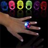 Light-Up Flashing Novelty Rings Club Rave Birthday Party Favors Jelly LED Glow-In-The-Dark Neon Bag Stuffers Colorful Rubber Rings, Multi-Color Berry (1 Ring) view 4