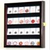 24 Collector NGC PCGS ICG Coin Slab Display Case Cabinet Holder Rack  Lockable, Cherry view 1