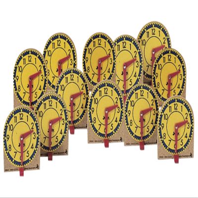 Judy Instructo Mini-Clocks - 4 1/8 x 4 inches - Set of 12, Size 6