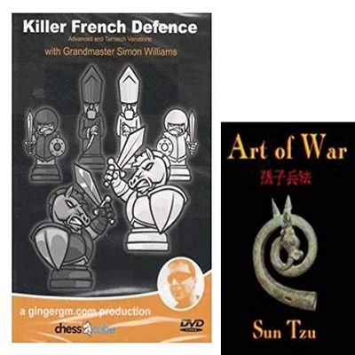 Killer French Defense, Part 1: Advanced and Tarrasch Variations Chess DVD Bundled with Art of War DVD