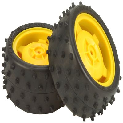 TAMIYA 309400239 Buggy Tyres/Rims 5-Star 80/32(2) Rear, Yellow