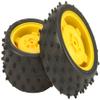 TAMIYA 309400239 Buggy Tyres/Rims 5-Star 80/32(2) Rear, Yellow view 1