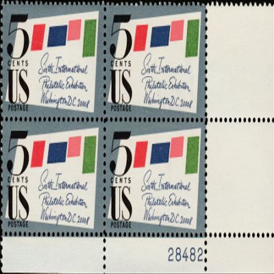 1966 4 X 5 Sixth International Philatelic Exhibition US Postage Stamps Scott # 1310